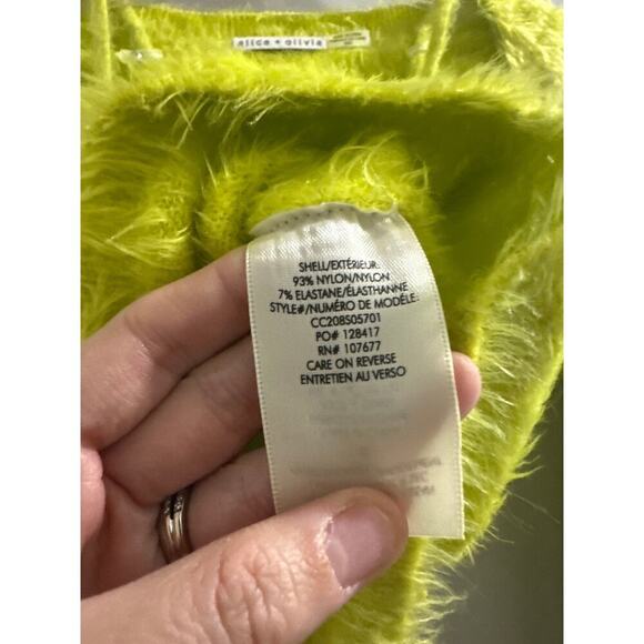 Alice + Olivia Luetta Fuzzy Crop Top Size‎ Medium New - Picture 7 of 8